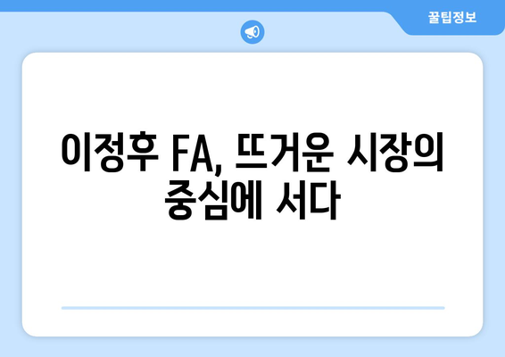 한국 스타 이정후: FA 시장 흔들 것