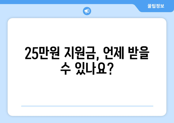 1인당 25만원 지원금 지급 결정