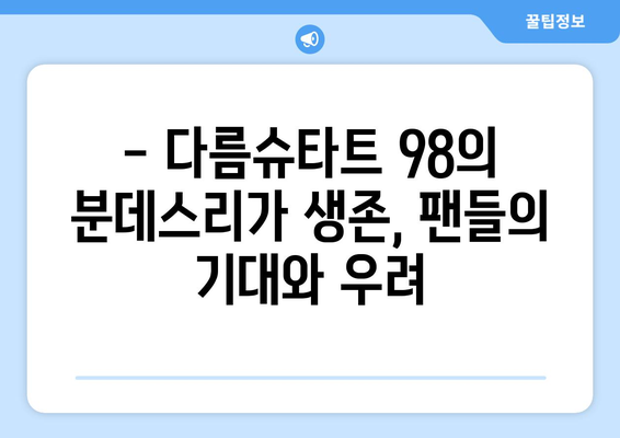 분데스리가 2024-2025: 다름슈타트 98의 분데스리가 복귀와 생존 싸움