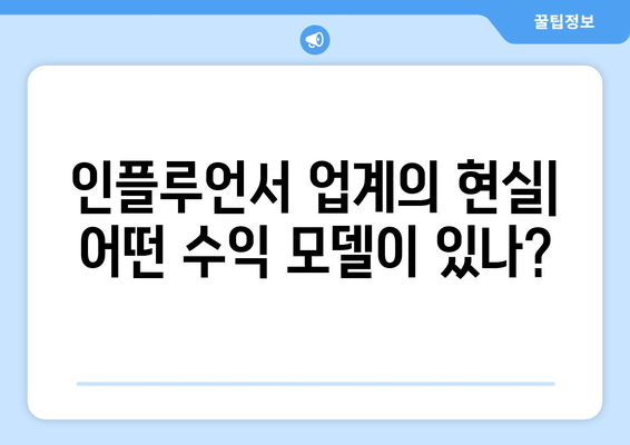 더 인플루언서 출연자 수입 공개, 인플루언서 업계 실태 조명