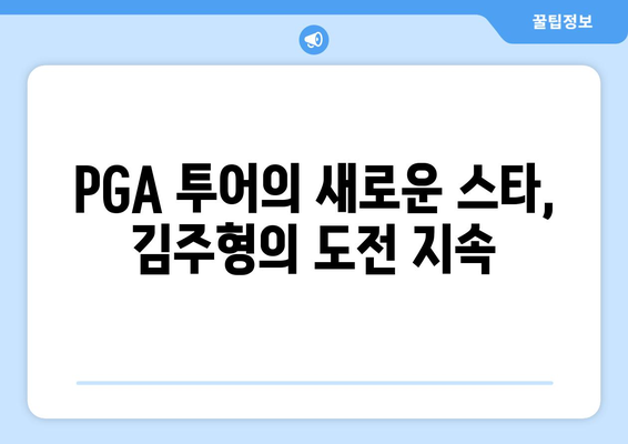 PGA 투어 PO 1차전 2R: 보기 없이 버디 6개로 김주형이 공동 13위 돌파