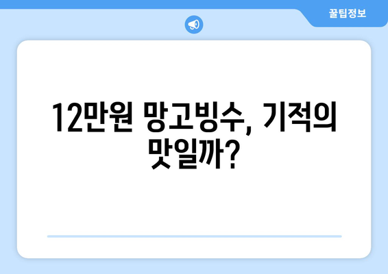 최화정의 호텔 플렉스: 12만원짜리 망고빙수가 화제