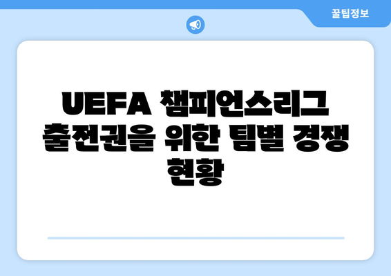 UEFA 챔피언스리그 2024-25 출전권 획득 경쟁 분석