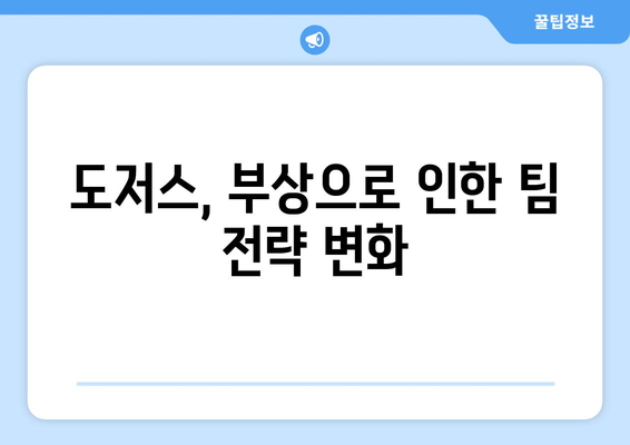 도저스, 글래스나우 부상으로 시즌 2번째 부상자 명단 명단 추가