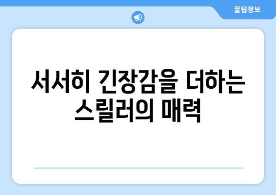 서서히 고조되는 스릴러: 2024년 8월 OTT 추천작