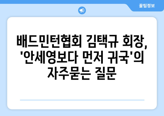 배드민턴협회 김택규 회장, 