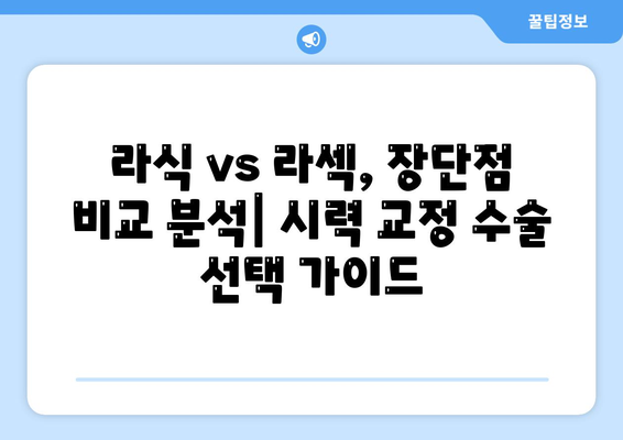 강남 안과 추천: 라식 vs 라섹 비교 분석