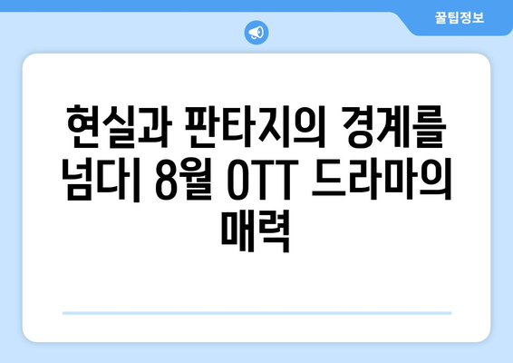 일상을 담은 드라마: 2024년 8월 OTT 특집