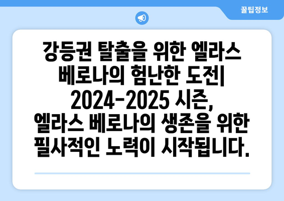 세리에 A 2024-2025: 엘라스 베로나의 세리에 A 생존 싸움