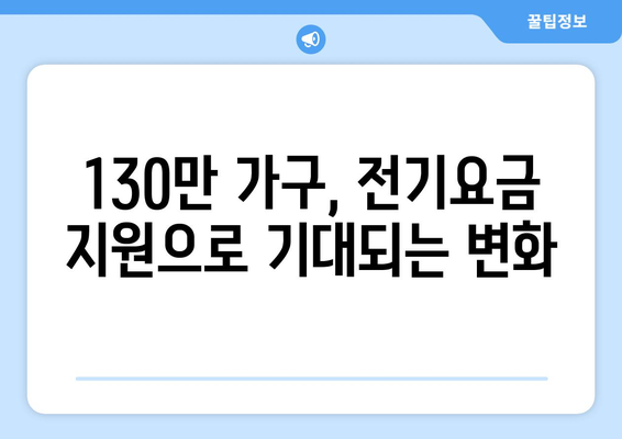 취약계층 130만 가구 전기요금 1만 5천 원 추가 지원 고려