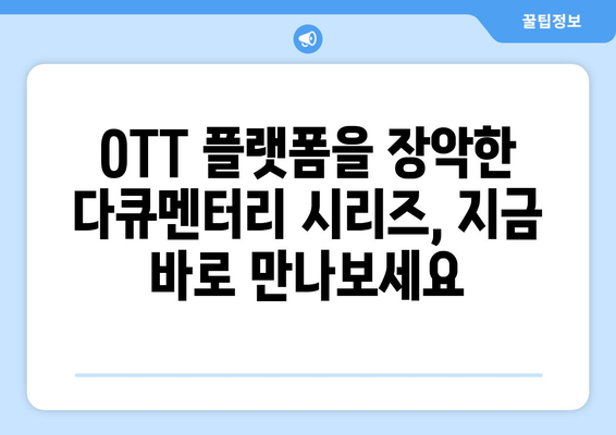 OTT 다큐멘터리 시리즈 특집: 2024년 8월 화제의 작품들