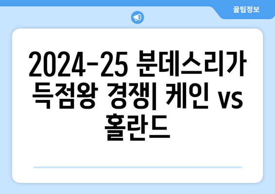 2024-25 분데스리가 득점왕 경쟁: 케인 vs 홀란드