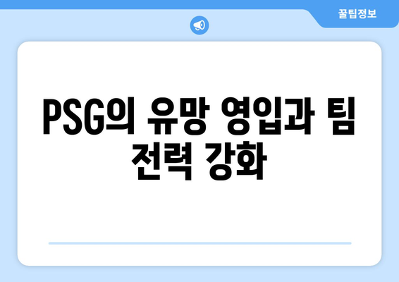 2024-25 리그앙 PSG 새 시즌 전력 분석