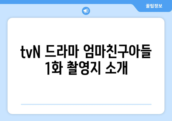 tvN 드라마 엄마친구아들 1화 촬영지 및 등장인물 관계도