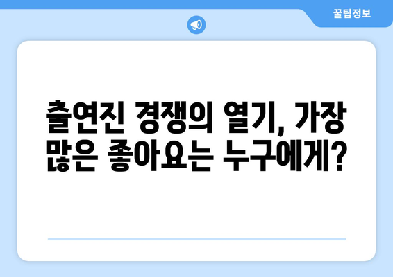 더 인플루언서 출연진 중 최고의 좋아요 부자는 누구?