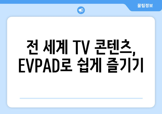 EVPAD 셋탑박스로 전 세계 TV 콘텐츠 무료 시청