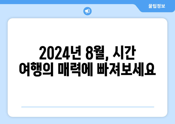 시간 여행 시리즈와 영화: 2024년 8월 OTT 라인업