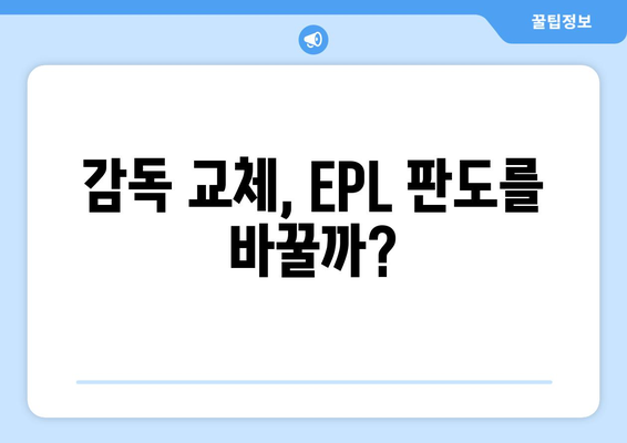 2024-25 EPL 새로운 감독 소개 및 전망