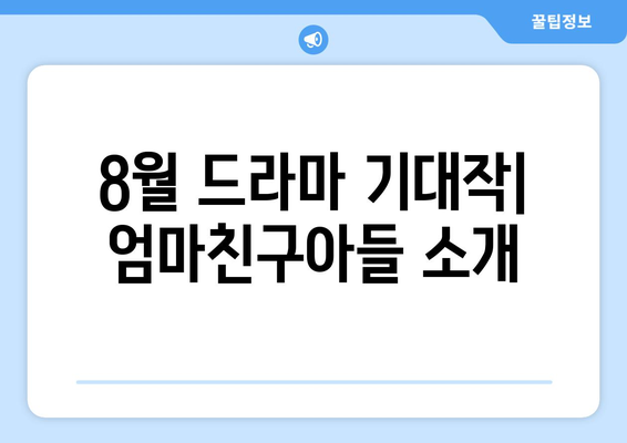 8월 방영 예정 드라마 라인업: 엄마친구아들 등