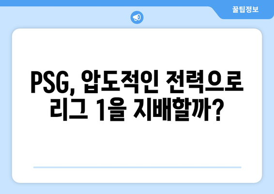 리그 1 2024-2025: PSG의 독주와 도전자들의 부상