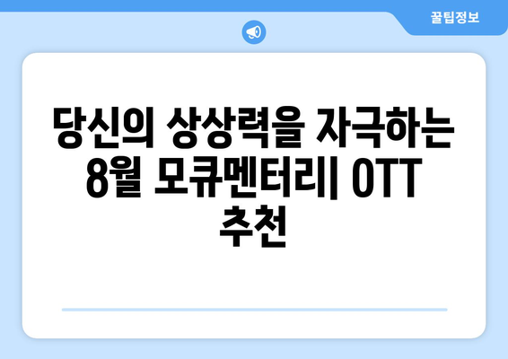 모큐멘터리의 세계: 2024년 8월 OTT 추천작