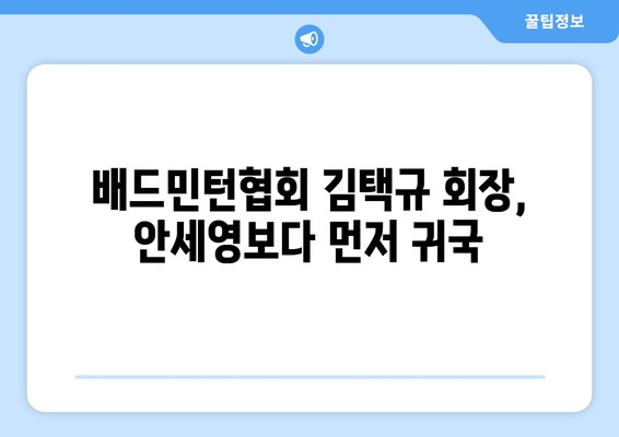 배드민턴협회 김택규 회장, 