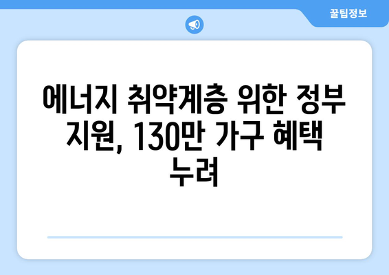 에너지 취약계층 130만 가구 여름철 전기료 지원 확대 발표