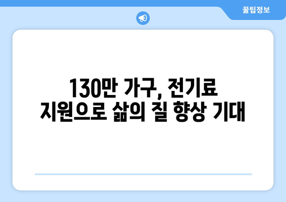 에너지 취약계층 130만 가구 전기료 1만 5천 원 지원