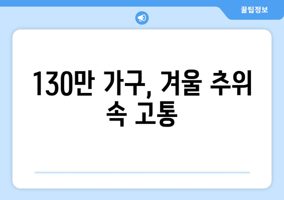 취약계층 130만 가구 전기요금 1만 5,000원 지원 안