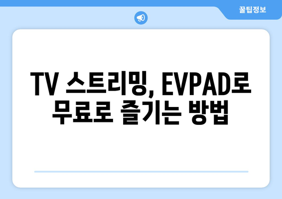 EVPAD 셋탑박스로 전 세계 TV 콘텐츠 무료 시청