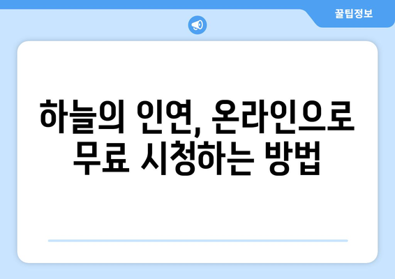 하늘의 인연 무료 온라인 시청