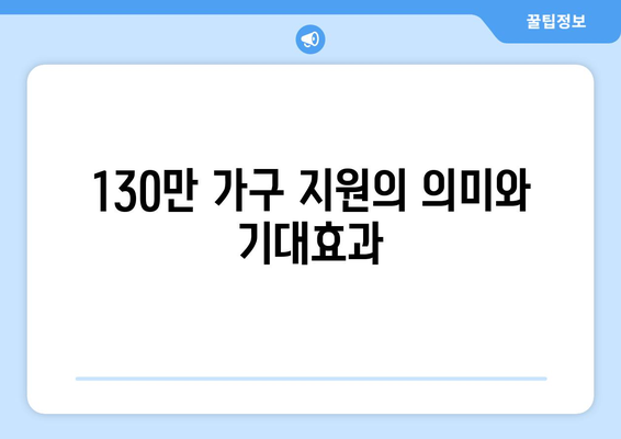 에너지 취약계층에 대한 전기 요금 지원 확대: 130만 가구 대상 15,000원 지원