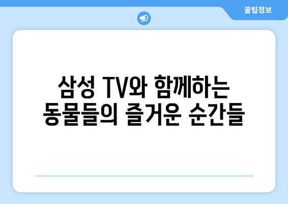 [재방송] 삼성 TV 플러스로 TV동물농장 다시보기