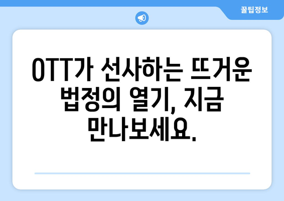 법정 드라마의 세계: 2024년 8월 OTT 추천작