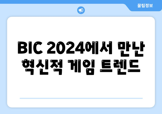 BIC 2024: 인디 게임의 산업화, 10년의 진화