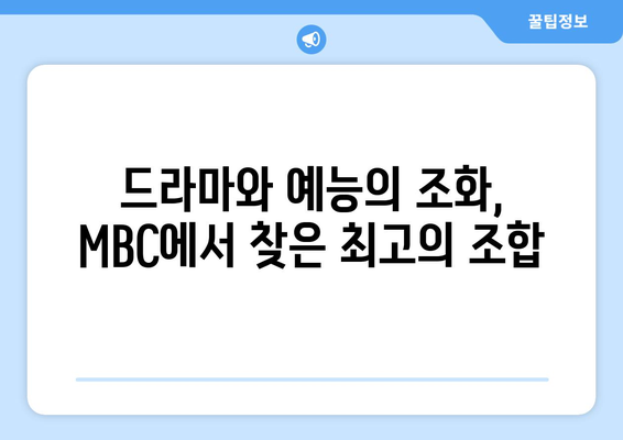 MBC 대표 드라마 예능 무료 시청하기