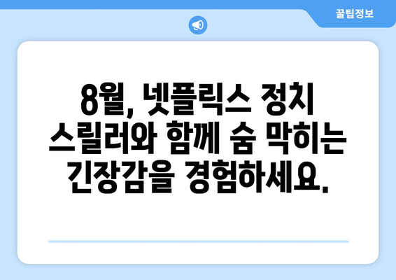 넷플릭스 8월 정치 스릴러 특집 - 권력의 이면을 파헤치다