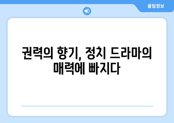 정치 드라마의 세계: 2024년 8월 OTT 추천 시리즈