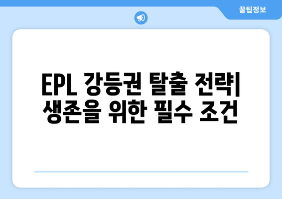 EPL 2024-25 시즌 강등권 예상 팀 분석