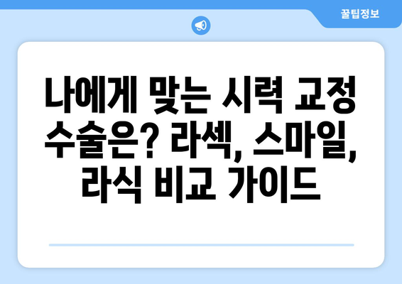 강남역 안과에서 라섹과 스마일 수술 라식 가격 비교 및 검사