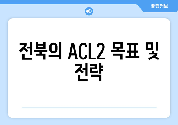 ACLE 추첨 완료: 전북 ACL2 조 편성