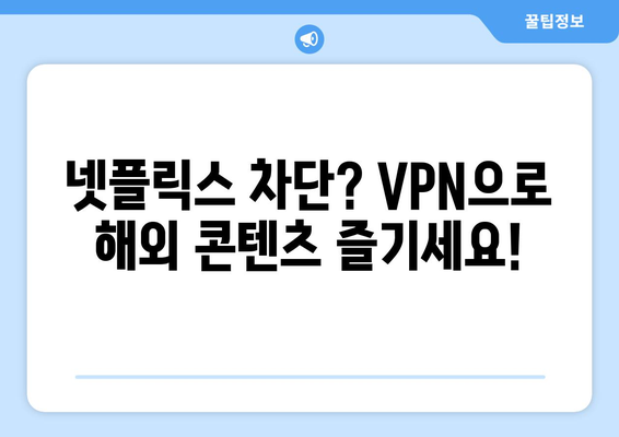 넷플릭스 우회 VPN 사용법, 간편하게 설정하기