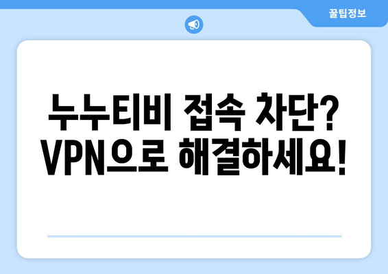 누누티비 VPN 우회접속, 안전하게 사용하는 법