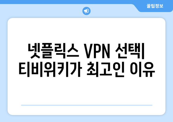 넷플릭스 VPN 티비위키 사용, 안전하고 빠르게 설정하기