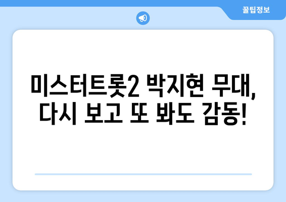 박지현 미스터트롯2 무료 다시보기, 안전하게 즐기기