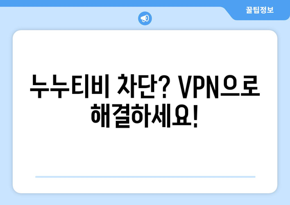 누누티비 VPN으로 우회접속, 빠르고 안전한 방법