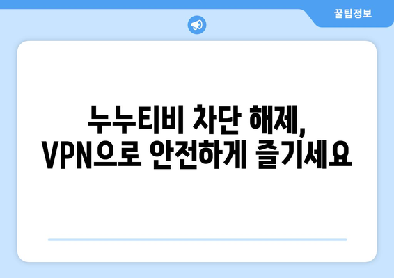 누누티비 VPN 우회, 안전하게 차단된 사이트 접속