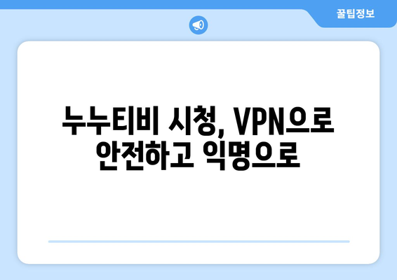 누누티비 VPN 우회, 안전하게 차단된 사이트 접속