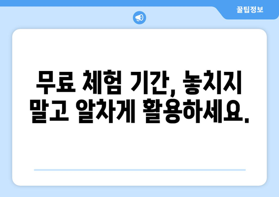 OTT 무료체험, 시작하기 전에 알아둘 팁