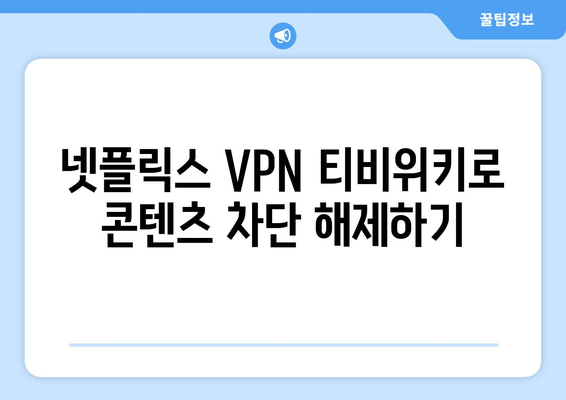 넷플릭스 VPN 티비위키로 콘텐츠 차단 해제하기